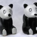 Old Panda Bear Salt Pepper Shakers, Japan , Hand painted FREE SHIPPING