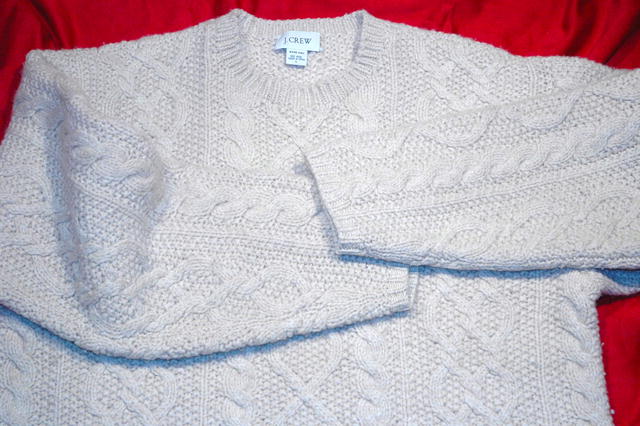 J. Crew Beige Wool Irish Fisherman's Sweater