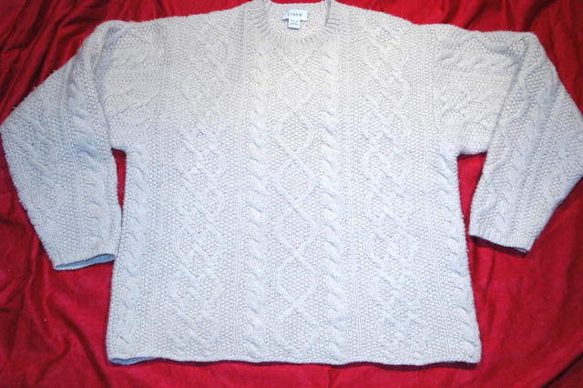 J. Crew Beige Wool Irish Fisherman's Sweater