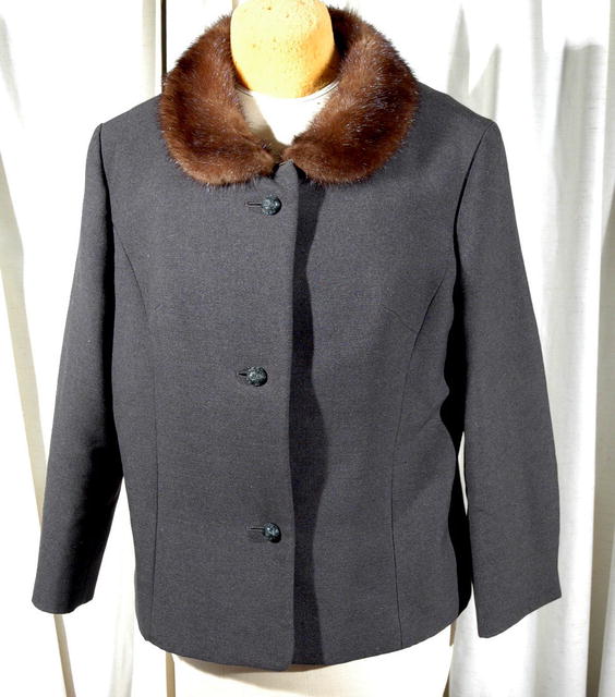 Wool with Mink collar Jacket nurkostüme Reine Schur-Wolfe *PRICE REDUCTION!*