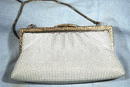 Vintage White Mesh Purse evening bag