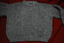 Irish Fisherman's Sweater Gray/Black Marbled
