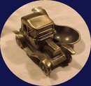 Antique Pewter Car Pipe Holder