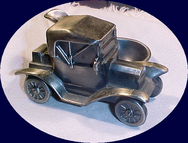 Antique Pewter Car Pipe Holder