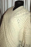 Aran Clan Cable Knit Irish Fisherman Poncho