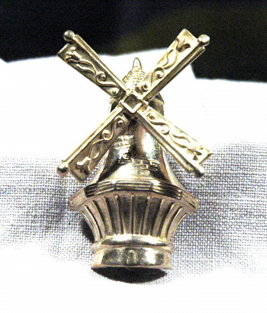 Sterling Silver Movable Windmill Brooch by Lang