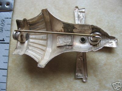 Sterling Silver Movable Windmill Brooch by Lang