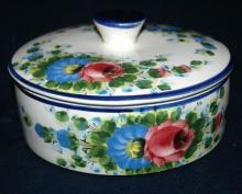 Pintado A Mano Mexico Pottery Tortilla Keeper with Lid
