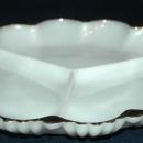 Vintage FIREKING Glass Divided Relish Platter /Gold Scalloped Edge Trim! Free Shipping