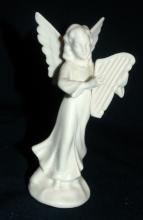 VINTAGE DRESDEN GERMANY PORCELAIN MUSICAL ANGEL with Lyre Free Shipping