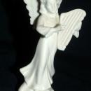 VINTAGE DRESDEN GERMANY PORCELAIN MUSICAL ANGEL with Lyre Free Shipping