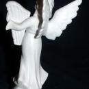 VINTAGE DRESDEN GERMANY PORCELAIN MUSICAL ANGEL with Lyre Free Shipping