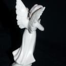 VINTAGE DRESDEN GERMANY PORCELAIN MUSICAL ANGEL with Lyre Free Shipping