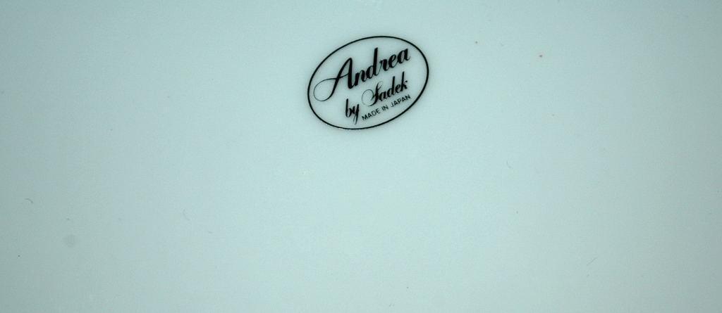 Andrea by Sadek Porcelain Cake Plate with Matching Server Vineyard Pattern FREE SHIPPING