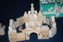 Vintage Box of Russian Building Blocks Free shipping