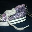High Top Tennis Shoe with Rhinestone Key Chain Free Ship
