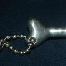 Silver Plated Dogbone Key Chain Keychain Free Shipping!