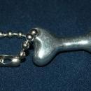 Silver Plated Dogbone Key Chain Keychain Free Shipping!