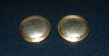 Vintage Marjorie Baer Earrings MBSF Modernist Hammered Mixed Metals Clip on Earrings. FREE SHIPPING!