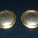 Vintage Marjorie Baer Earrings MBSF Modernist Hammered Mixed Metals Clip on Earrings. FREE SHIPPING!