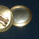 Vintage Marjorie Baer Earrings MBSF Modernist Hammered Mixed Metals Clip on Earrings. FREE SHIPPING!