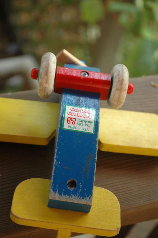 Vintage Wooden Toy Airplane, Carpet Cruiser by Carpenter Toys USA FREE SHIPPING