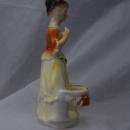 Vintage Chadwick Japan LADY LIPSTICK HOLDER Yellow Dress Figurine CMI Inc Free Shipping