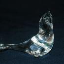 Hand Blown Crystal Glass Seal Paperweight Signed NV Free Shipping