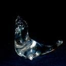 Hand Blown Crystal Glass Seal Paperweight Signed NV Free Shipping