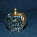 Controlled Bubble Crystal Glass Apple Paperweight
