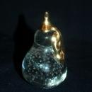 Controlled Bubble Crystal Glass Pear Paperweight