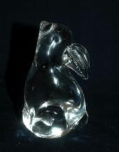 Crystal Glass Bunny Rabbit PaperWeight , hand blown