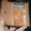Hand Tooled Leather Bi-Fold Key Ring Holder Free Shipping