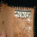 Hand Tooled Leather Bi-Fold Key Ring Holder Free Shipping