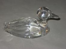 Princess House 24% Lead Crystal Mallard Duck Paperweight FREE SHIPPING