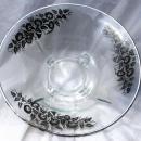 Art DECO Sterling Silver Morning Glories Overlay Glass Center Piece 4- foot Bowl Elegant Glassware Cambridge Glass