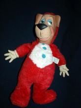 HUCKLEBERRY HOUND HANNA-BARBARA TV CARTOON SHOW KNICKERBOCKER LARGE PLUSH / RUBBER FACE AND HANDS DOLL 60s FREE SHIPPING