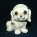 Josef Originals Flocked Fuzzy Puppy with Glass Eyes Free Shipping