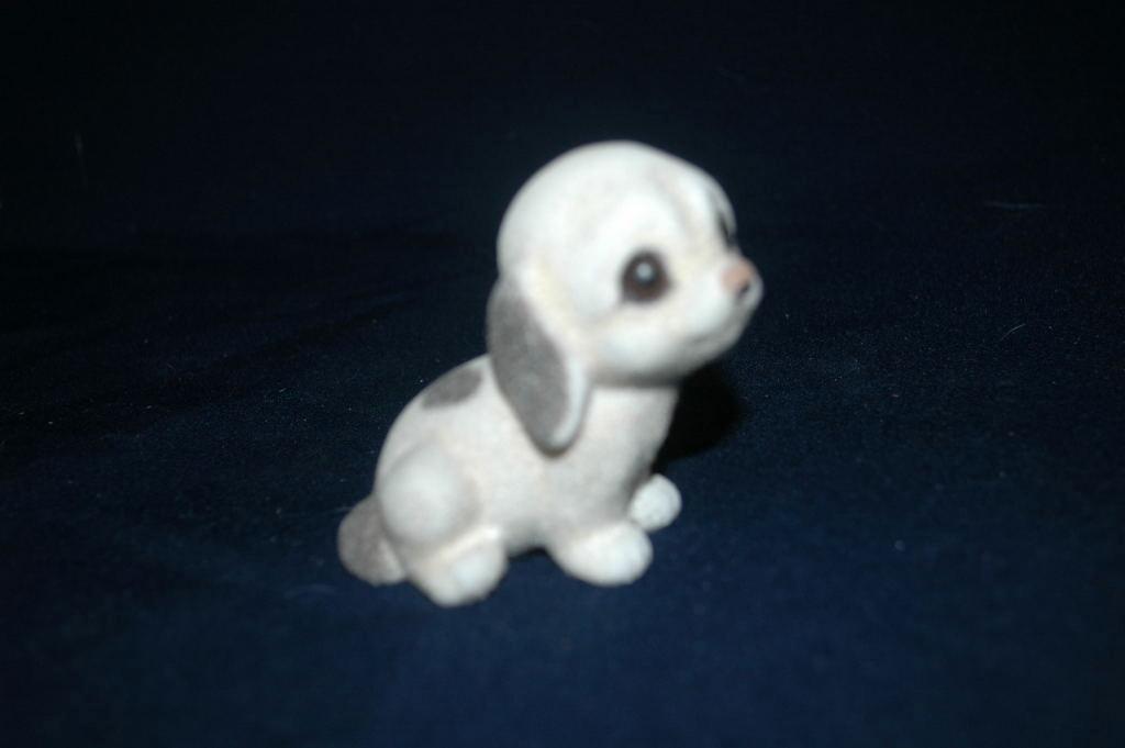Josef Originals Flocked Fuzzy Puppy with Glass Eyes Free Shipping