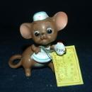 VINTAGE JOSEF ORIGINALS NURSE MOUSE WITH PILLS FIGURINE MADE IN JAPAN with tags Free Shipping