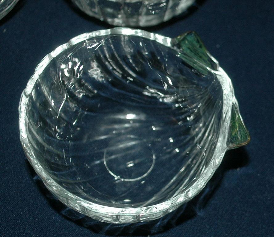 9 Shell Dessert Bowls Gold and Color Flash Trim