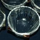 9 Shell Dessert Bowls Gold and Color Flash Trim
