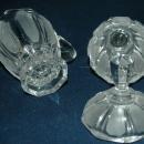HAND MADE IN POLAND FOOTED CREAM & SUGAR SET WITH TRAY OVER 24% LEAD CRYSTAL ACC