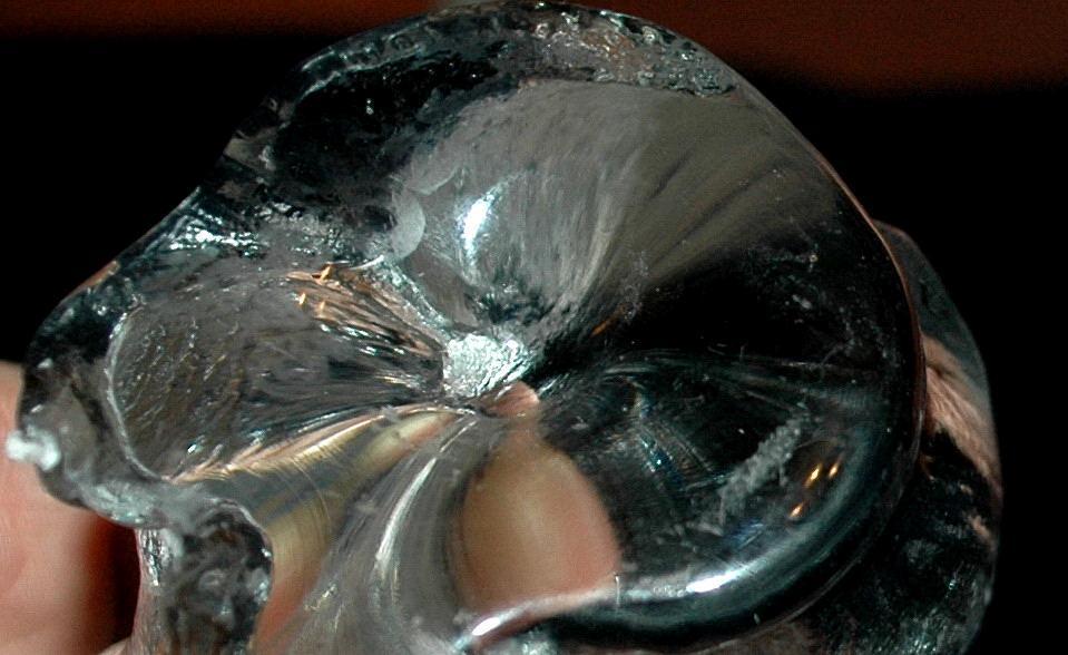 Heavy Textured Crystal Glass Bear Paperweight Signed Numbered and Dated