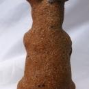 Hand Sculpted Stoneware Pottery Bear with Honey Pot / Old Pooh Bear - Art