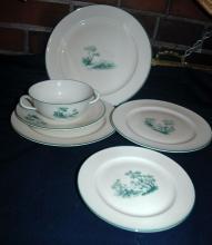Furstenberg Brunswick Germany Porcelain 6 pc Cream Soup Bowl and Plates