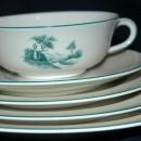 Furstenberg Brunswick Germany Porcelain 6 pc Cream Soup Bowl and Plates