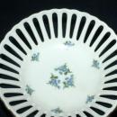 Porcelain Forget-me-not flowers Reticulated Compote German Democratic Republic ( Bon Bon )