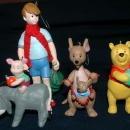 set of 4 1991 Winnie the Pooh Collection Series Hallmark Holiday Ornaments by Artist: Bob Siedler..