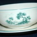 Furstenberg Brunswick Germany Porcelain cream soup bowl with soup plate